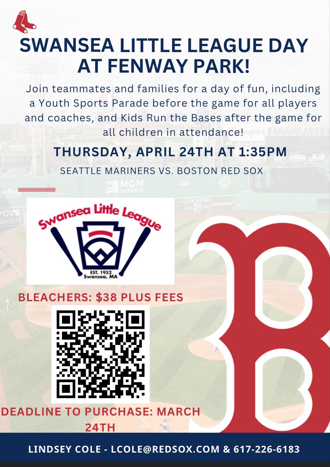 2025 Swansea LL Day @ Fenway